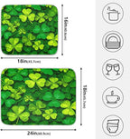 Patricks Day Shamrocks Lucky Clover Leaves Dish Drying Mat - Image 2