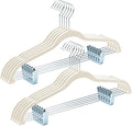 HOUSE DAY Velvet Hangers with Adjustable Clips 10 Pack, Non-Slip Suit Organizer by HOUSEDAY