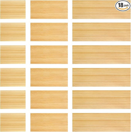 18 Pack Bamboo Drawer Dividers Inserts 3 Sizes Adjustable by Unknown