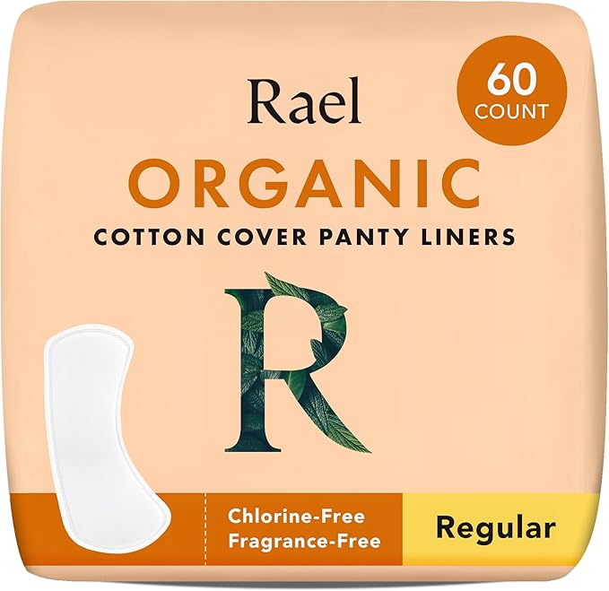 Rael Panty Liners for Women, Organic Cotton Cover by Rael