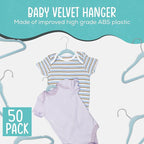 50 Pack Premium Baby Velvet Hangers - Image 2