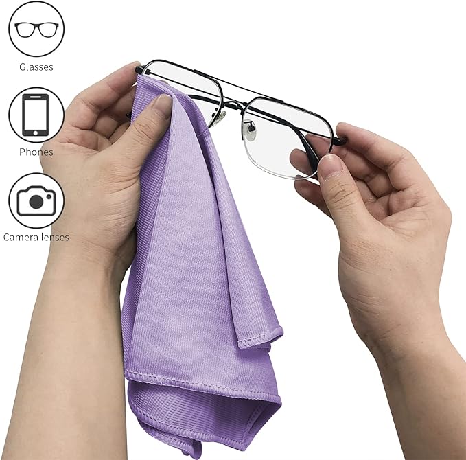 12 Pack Microfiber Glass Cleaning Cloth, 10.8 Inch X 13.8 Inch, Lint Free - Image 5