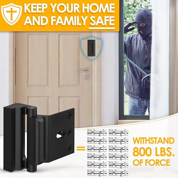 Home Security Door Lock Door Reinforcement Lock: Metal Door Locks - Image 2