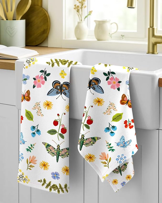 Flour Sack Kitchen Towels Set of 2-18x26 Cotton Dish Towels - Image 2