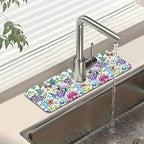 Beautiful Floral Kitchen Sink Splash Guard Faucet Mat Flower Bird Butterfly by Unknown
