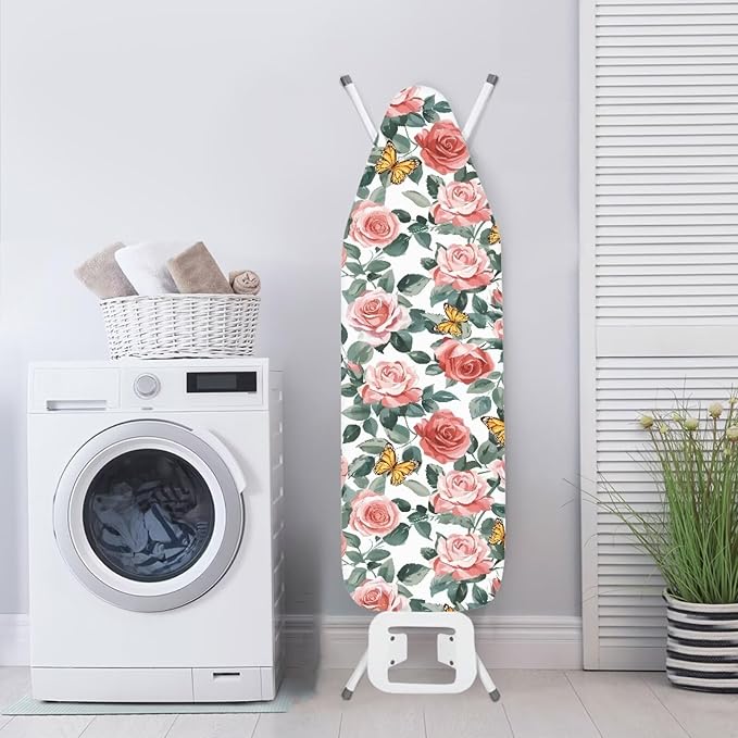Rose Butterfly Ironing Board Cover and Pad Lightweight Soft Ironing Pad - Image 3