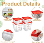 Barydat 4 Pcs Square Food Storage Containers - Image 3