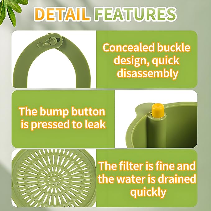 Hanging Strainer for Kitchen Sink, Kitchen Drain Storage Basket, Smart Sink - Image 5