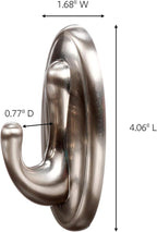 3M Command 17053BN Traditional Plastic Hook, Brushed Nickel - Image 2