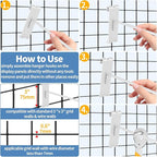 20Pcs Gridwall Hooks, Metal Grid Panel Hanging Peg Hooks, Grid Wall Accessory - Image 6
