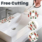 Nutcracker Christmas Tree Snowflakes Kitchen Sink Splash Guard Faucet Mat Super - Image 3