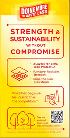 Glad ForceFlex Tall Kitchen Drawstring Trash Bags, 13 Gal, Pine-Sol Original - Image 13