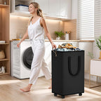 Laundry Basket with Wheels, Collapsible Laundry Baskets, Laundry Hamper with - Image 6