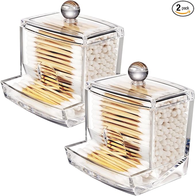 SheeChung 10Oz Acrylic Qtip Holder Dispenser by SheeChung