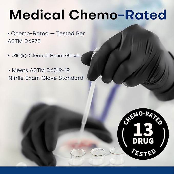 Medical Soft Max™ Black Nitrile Disposable Gloves, Latex-Free & Powder-Free - Image 4