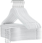 White Wooden Hangers 30 Pack Slim Coat Hangers by Uinicor