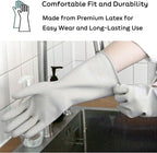 Myungjin 2 Pairs Reusable Waterproof Non-Slip Honeycomb Grip Latex Rubber Gloves - Image 8