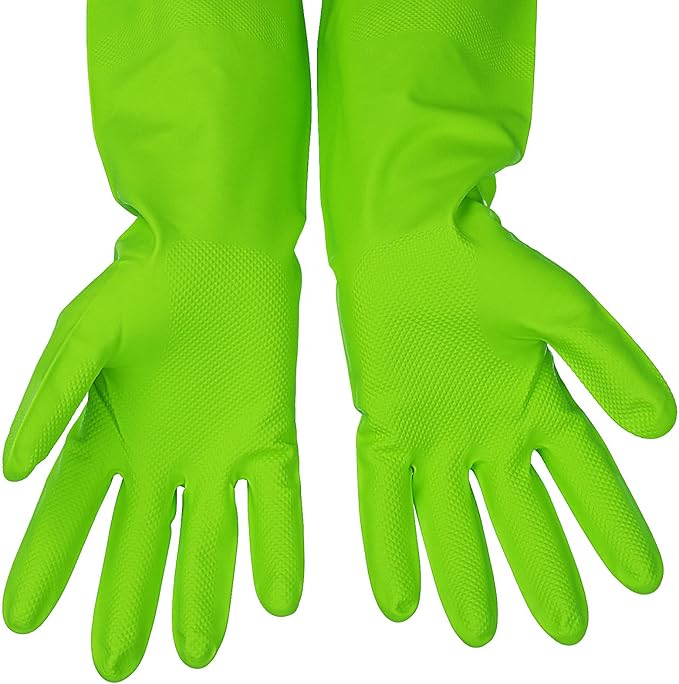 3 Pairs Rubber Cleaning Gloves Latex Free Dishwashing Gloves - Image 2