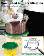 12QT NSF Food Storage Containers: 8 PCS Commercial Clear Round Food Storage - Image 2