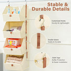 4 Tier Hanging Closet Organizer, Disassemblable Clothes Hanging Shelves - Image 3