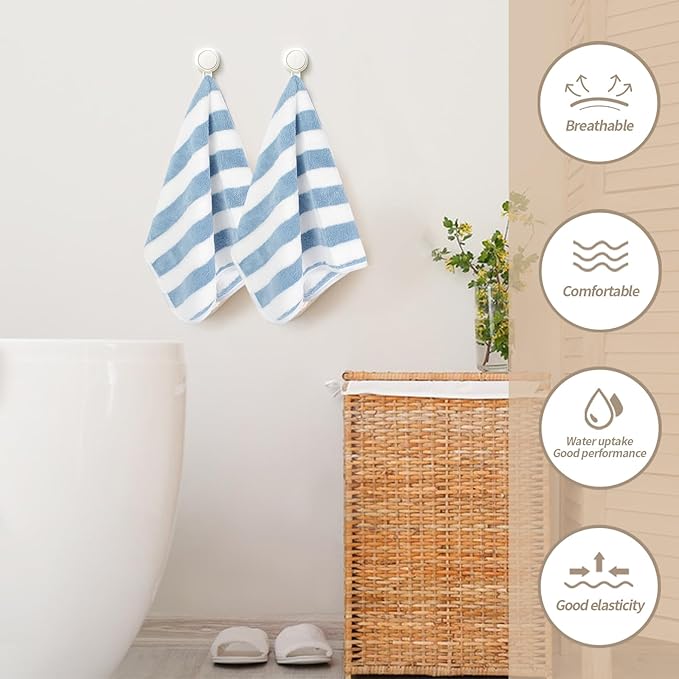 KinHwa Microfiber Hand Towels for Bathroom Soft and Absorbent Face Towels Grey - Image 6