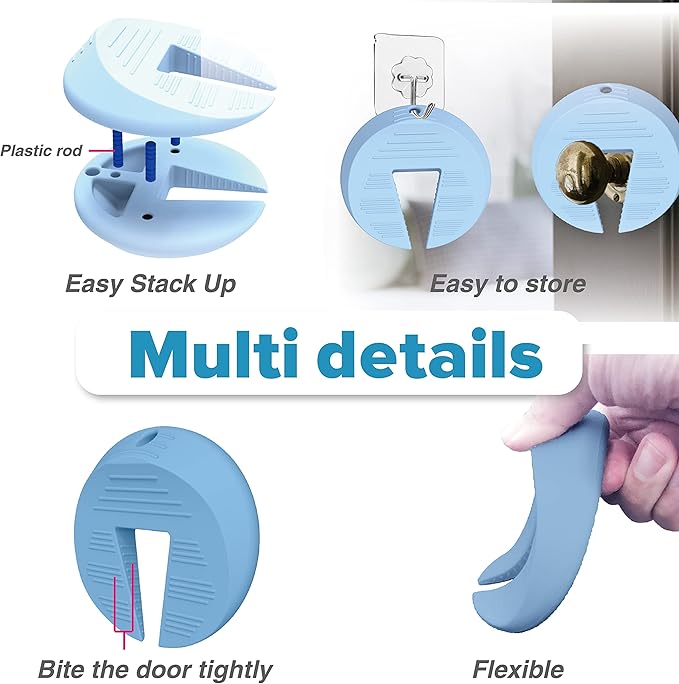Upgraded Silicone Door Pinch Guard and Door Stoppers 2 Functions in 1 - Image 6