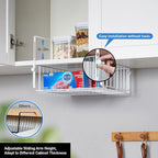 2 Pack Hanging Under Shelf Storage Basket, Adjustable Under Cabinet Add-on - Image 2