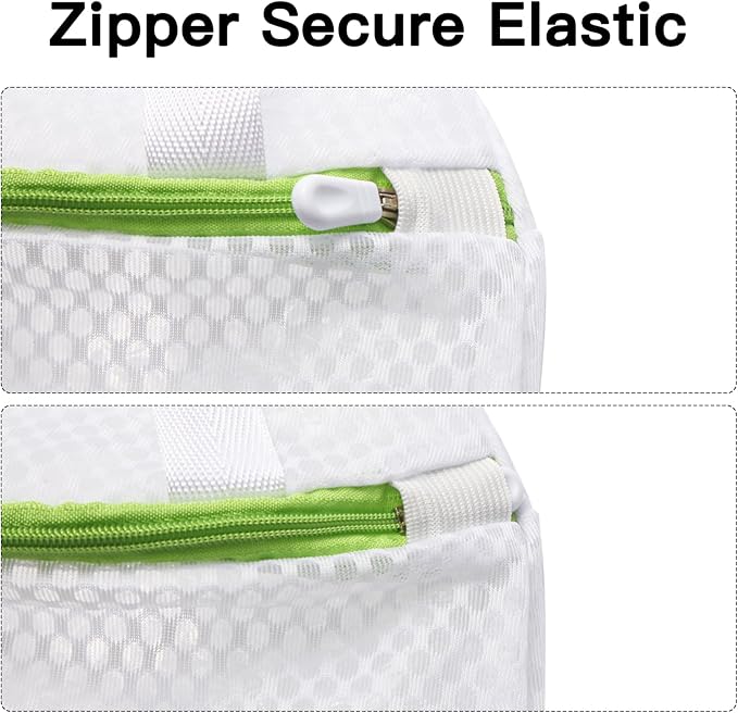 5-Pack Sock Laundry Bags with Metal Hooks, 10x12 Inch Mesh Washing Machine Bags - Image 5