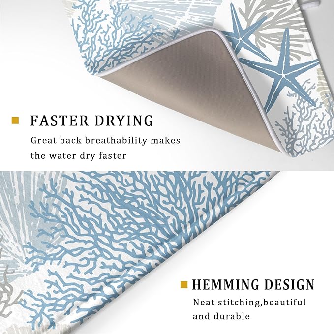 Nautical Coastal Dish Drying Mat - Image 3