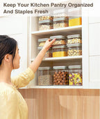 4 Pcs Large Pop Airtight Food Storage Containers Set - Image 5