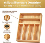 Umilife Kitchen Drawer Organizer, 12 Inch Silverware Utensil Tray Holder - Image 2