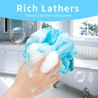 Bath Loofah Shower Sponge Body Back Scrubber Soft Mesh Shower Puffs Exfoliating - Image 7