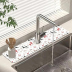 Chrismas Sink Faucet Absorbing Mat Christmas Sink Splash Guard Drying Mat by Unknown