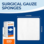 800 Pack 4x4 Inch Gauze Sponges 8-Ply, 100% Cotton Large Gauze Pads - Image 2