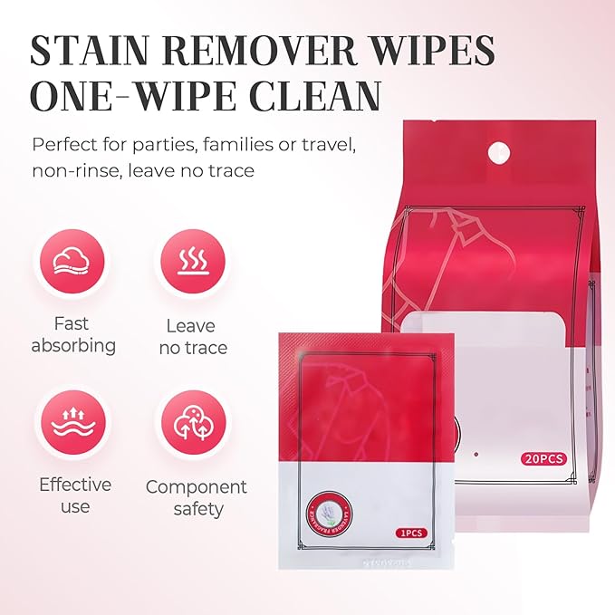 Stain Remover Wet Wipes, 2025 New Portable Clothing Stain Remover Wipes - Image 2