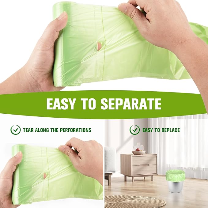 Rishipahu Small Trash Bags 4-6 Gallon Biodegradable, Unscented & Leakage-Proof - Image 7