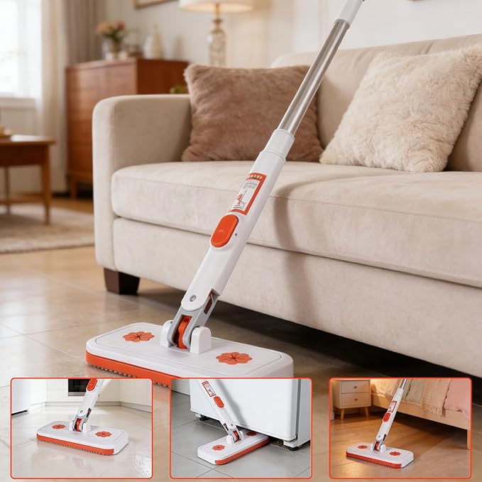 Snap Grip Mini Mop Set, Lazy Mop Automatic Gripping, Convenient Cloth Changing - Image 2