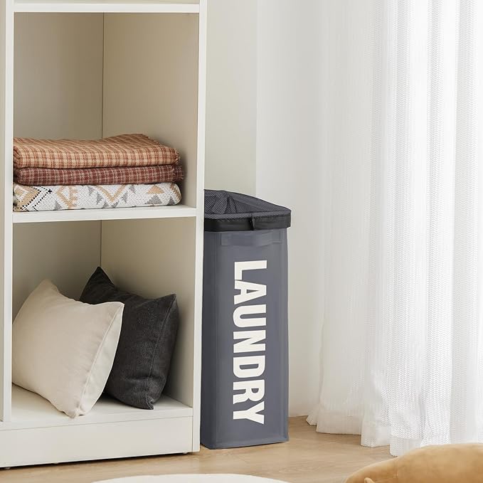 Slim Laundry Hamper with Removable Inner Bag and Side Handles, 45L Small - Image 8