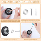 Blulu Concave Wall Door Stopper Door Bumper Stainless Steel Wall Protector - Image 5