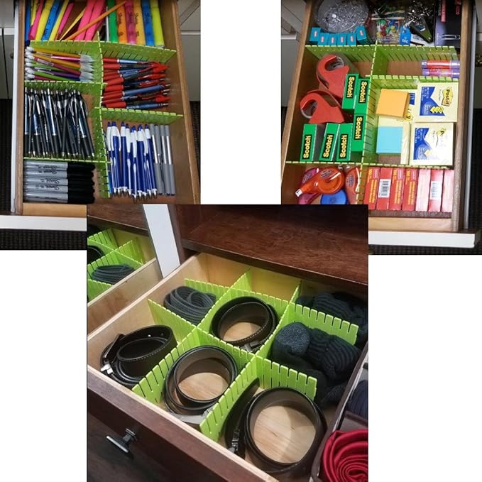 8pcs DIY Plastic Drawer Organizer Adjustable Drawer Dividers - Image 7