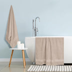 GLAMBURG Premium Cotton Oversized 2 Pack Bath Sheet 35x70-100% Pure Cotton - Image 4