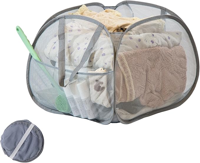 Collapsible Laundry Basket, 90L Foldable Pop-up Laundry Hamper by HEDONLEE