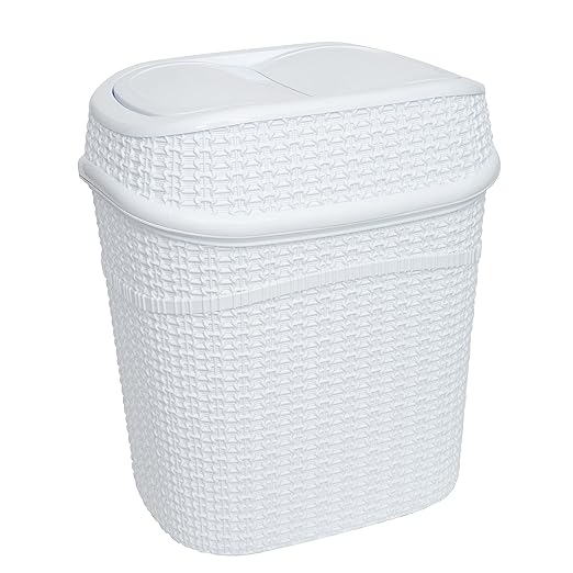Bath Bliss Sailor Knot Swing Top Waste Bin | Dimensions: 11.22" x 8.27" x 12.6" by BathBliss