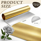 Yaocom 1 Roll Aluminum Metal Crafts DIY Foil 12 Inch x 20 ft x 0.1 mm Thick - Image 2