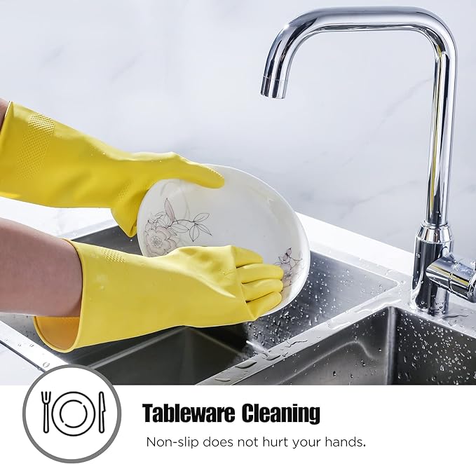 Rubber gloves dishwashing 2 or 4 Pairs - Image 3
