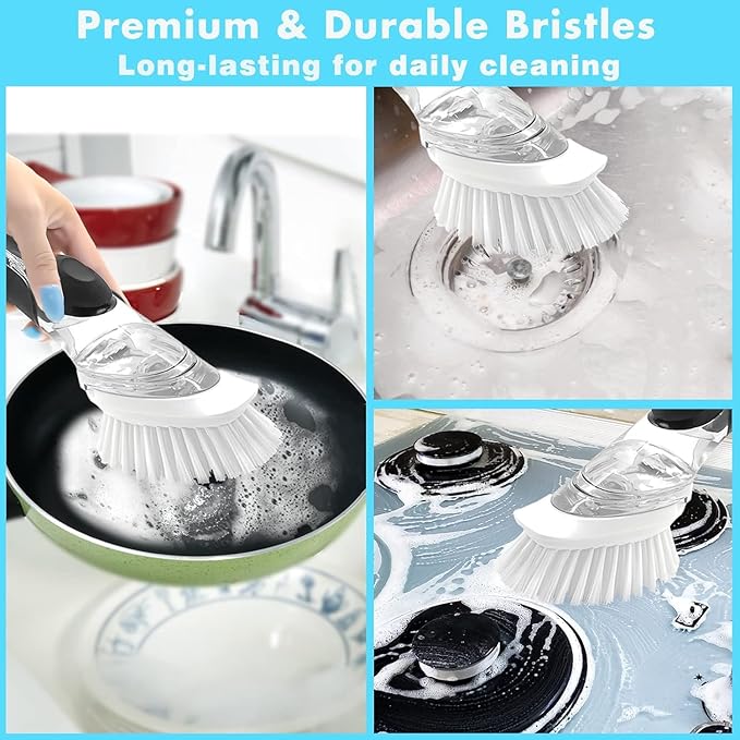 Dish Brush Refills, 12 Pack Dish Brush Replacement Head, Brush Dispenser Refill - Image 3