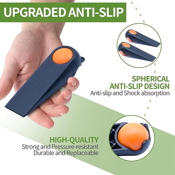 Door Stoppers for Bottom of Door, Rubber Door Stopper Wedges, Door Holders for - Image 5