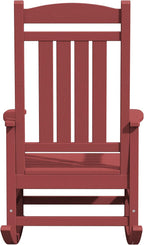 KINGYES Outdoor Rocking Chair Set of 2, High Density Polyethylene Patio Rocking Chairs with 330lbs Support for Adults, Dark Red - Image 12