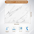 White Dish Drying Mat, Absorbent Heat Resistant Dish Drying Mats - Image 2