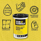 Tub O' Towels TW90 Heavy-Duty 10" x 12" Size Multi-Surface Cleaning Wipes - Image 2